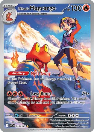 Ethan's Magcargo 222/217 Illustration Rare Ascended Heroes Pokemon