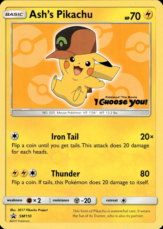 Ash's Pikachu - SM110 Promo Sun & Moon Promo Pokemon