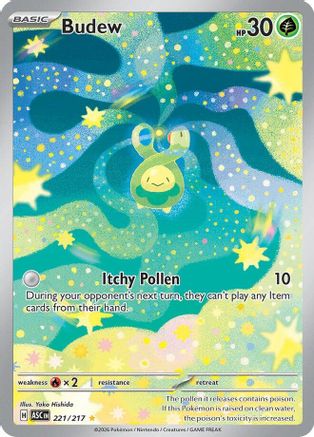 Budew 221/217 Illustration Rare Ascended Heroes Pokemon