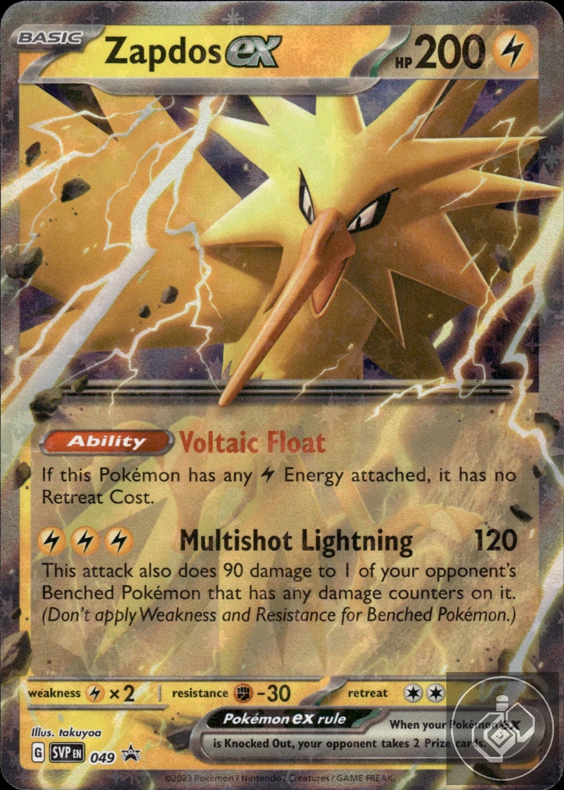 Zapdos ex 049 Holo Promo Scarlet & Violet Promo Pokemon