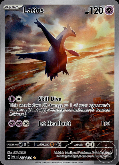 Latios 203/191 Illustration Rare Surging Sparks Pokemon