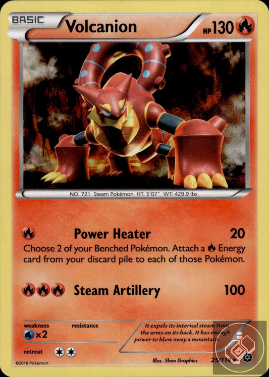 Volcanion 25/114 Rare Steam Siege Pokemon