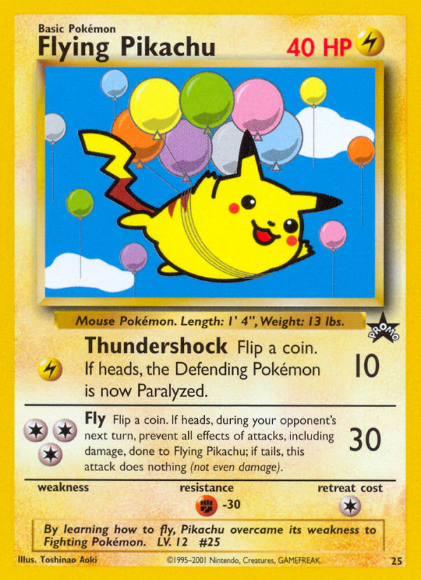 Flying Pikachu 25 Promo Wizards Black Star Promos Pokemon