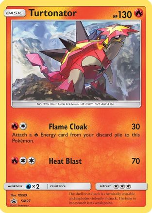 Turtonator - SM27 Holo Promo Sun & Moon Promo Pokemon Holo