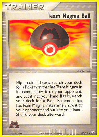 Team Magma Ball 80/95 Uncommon Team Magma vs Team Aqua Pokemon