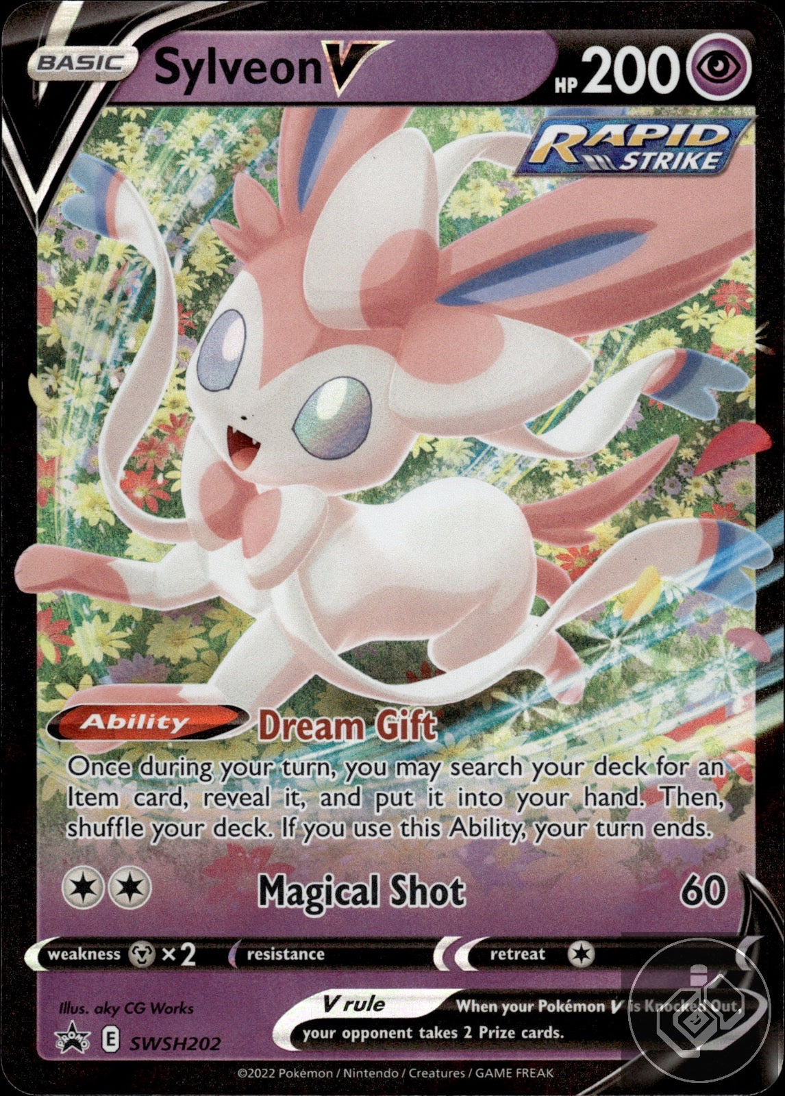 Sylveon V SWSH202 Holo Promo Sword & Shield Promo Pokemon