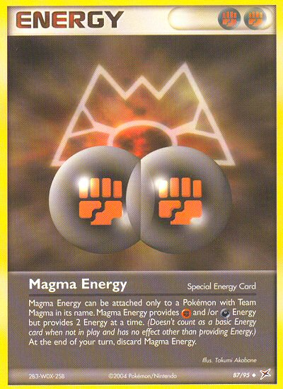 Magma Energy 87/95 Uncommon Team Magma vs Team Aqua Pokemon