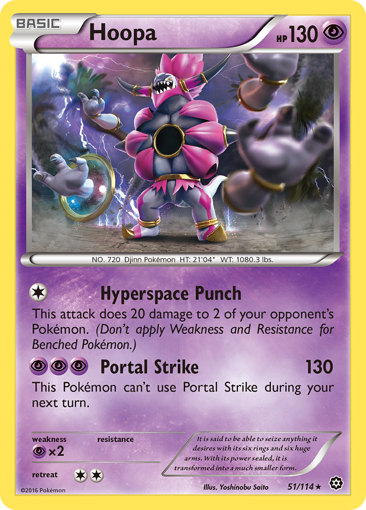 Hoopa 51/114 Rare Steam Siege Pokemon