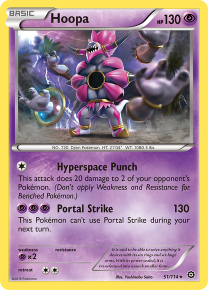 Hoopa 51/114 Rare Steam Siege Pokemon