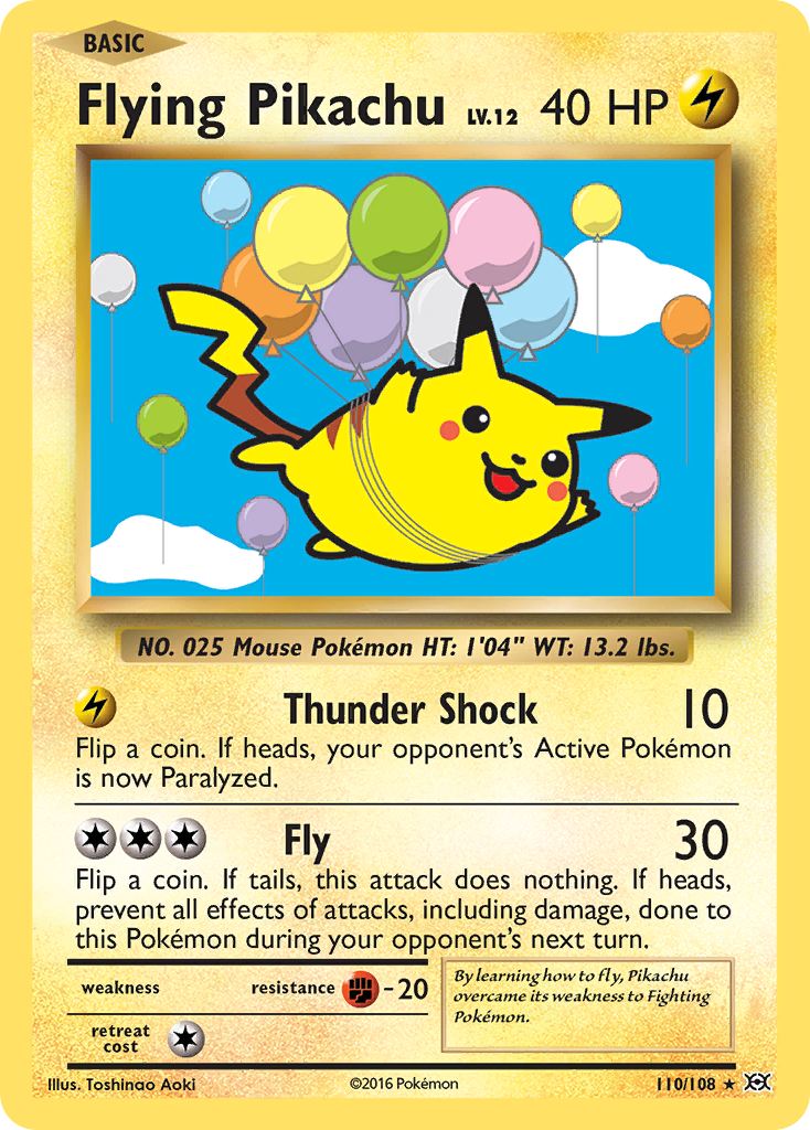 Flying Pikachu 110/108 Secret Rare Evolutions Pokemon