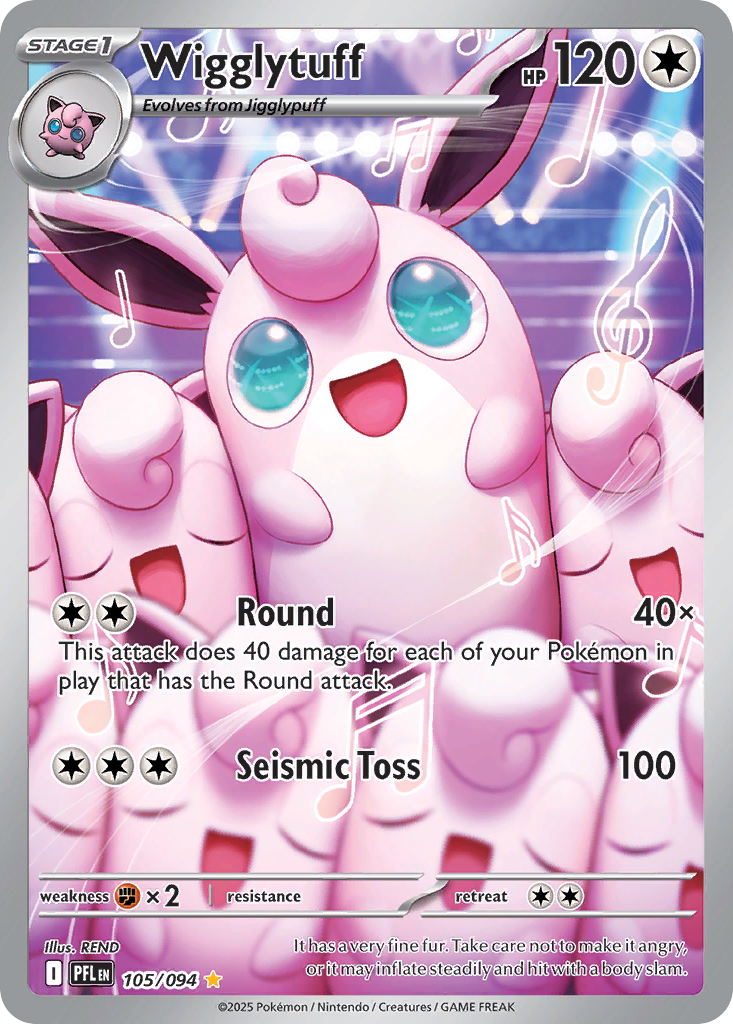 Wigglytuff 105/094 Illustration Rare Phantasmal Flames Pokemon