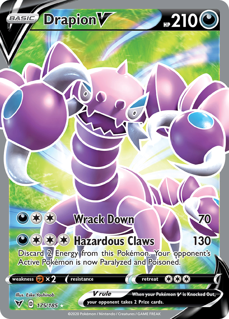 Drapion V 175/185 Ultra Rare Vivid Voltage Pokemon