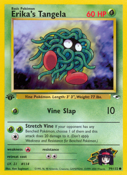 Erika's Tangela 79/132 Common Gym Heroes Pokemon Unlimited