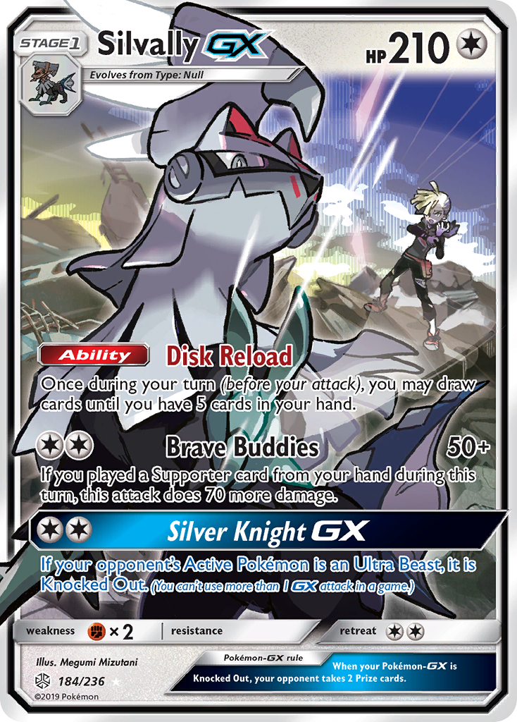 Silvally GX 184/236 Holo GX Rare Cosmic Eclipse Pokemon
