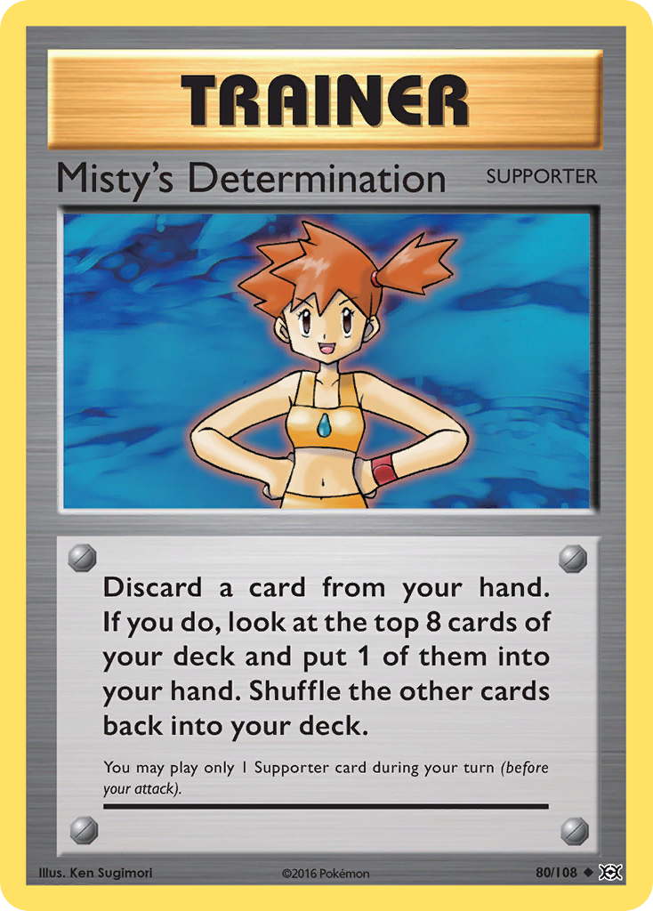 Misty's Determination 80/108 Uncommon Evolutions Pokemon Reverse Holo