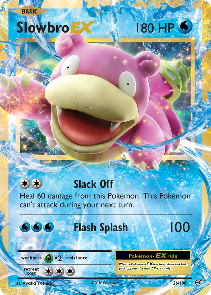 Slowbro EX 26/108 Holo EX Rare Evolutions Pokemon