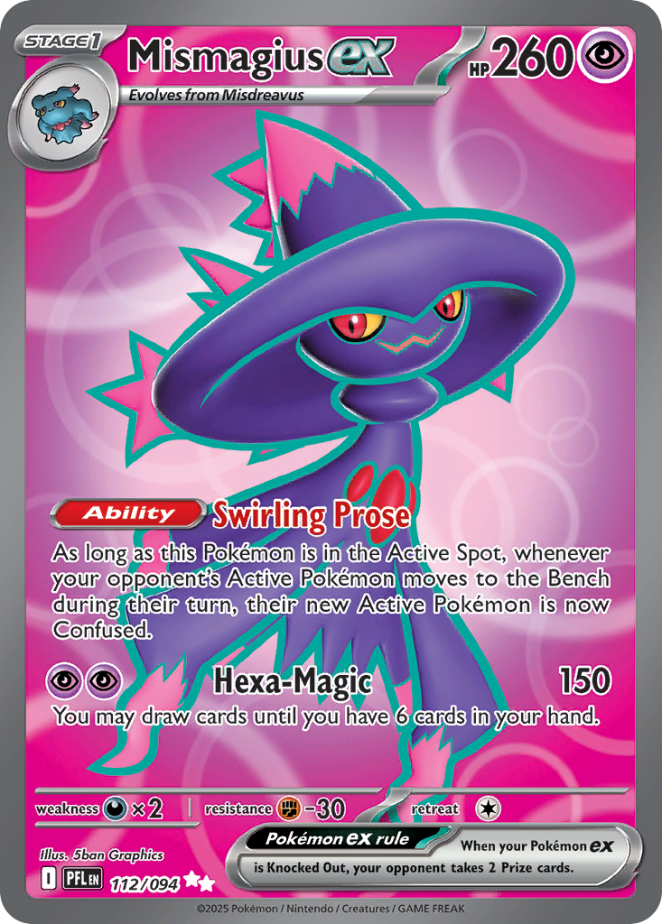 Mismagius ex 112/094 Ultra Rare Phantasmal Flames Pokemon