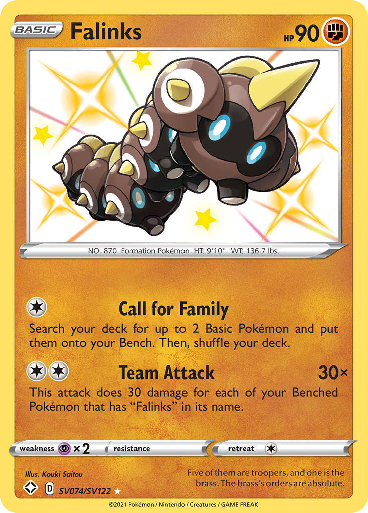 Falinks SV074/SV122 Shiny Rare Shining Fates Shiny Vault Pokemon