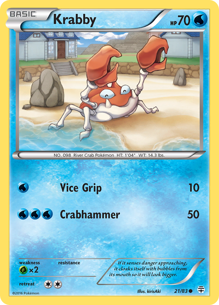 Krabby 21/83 Common Generations Pokemon Reverse Holo