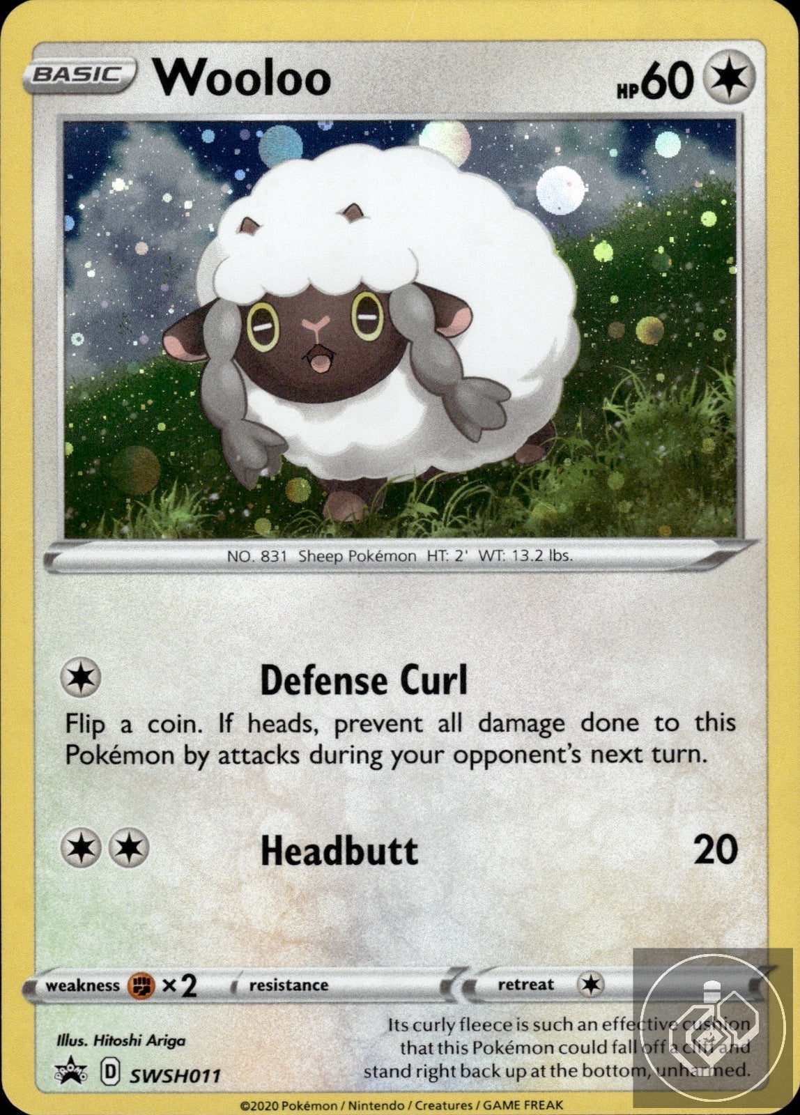 Wooloo SWSH011 Holo Promo Sword & Shield Promo Pokemon Holo