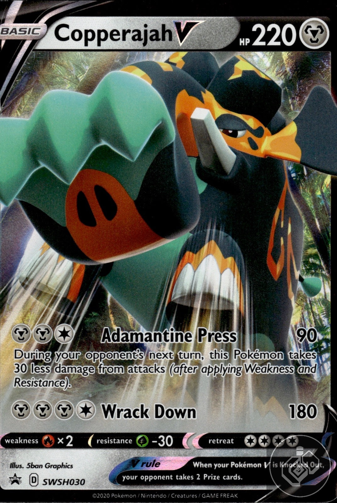 Copperajah V SWSH030 Holo Promo Sword & Shield Promo Pokemon