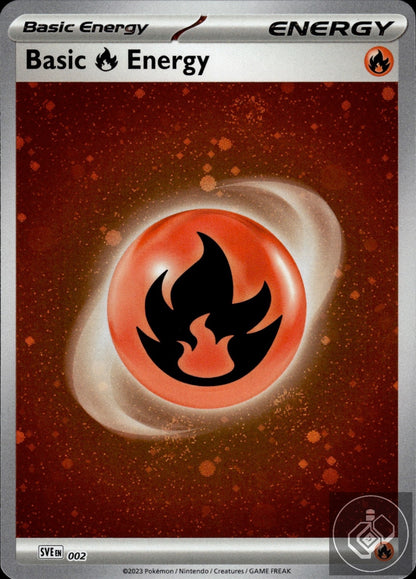 Basic Fire Energy 002 Common Scarlet & Violet Energies Pokemon Holo