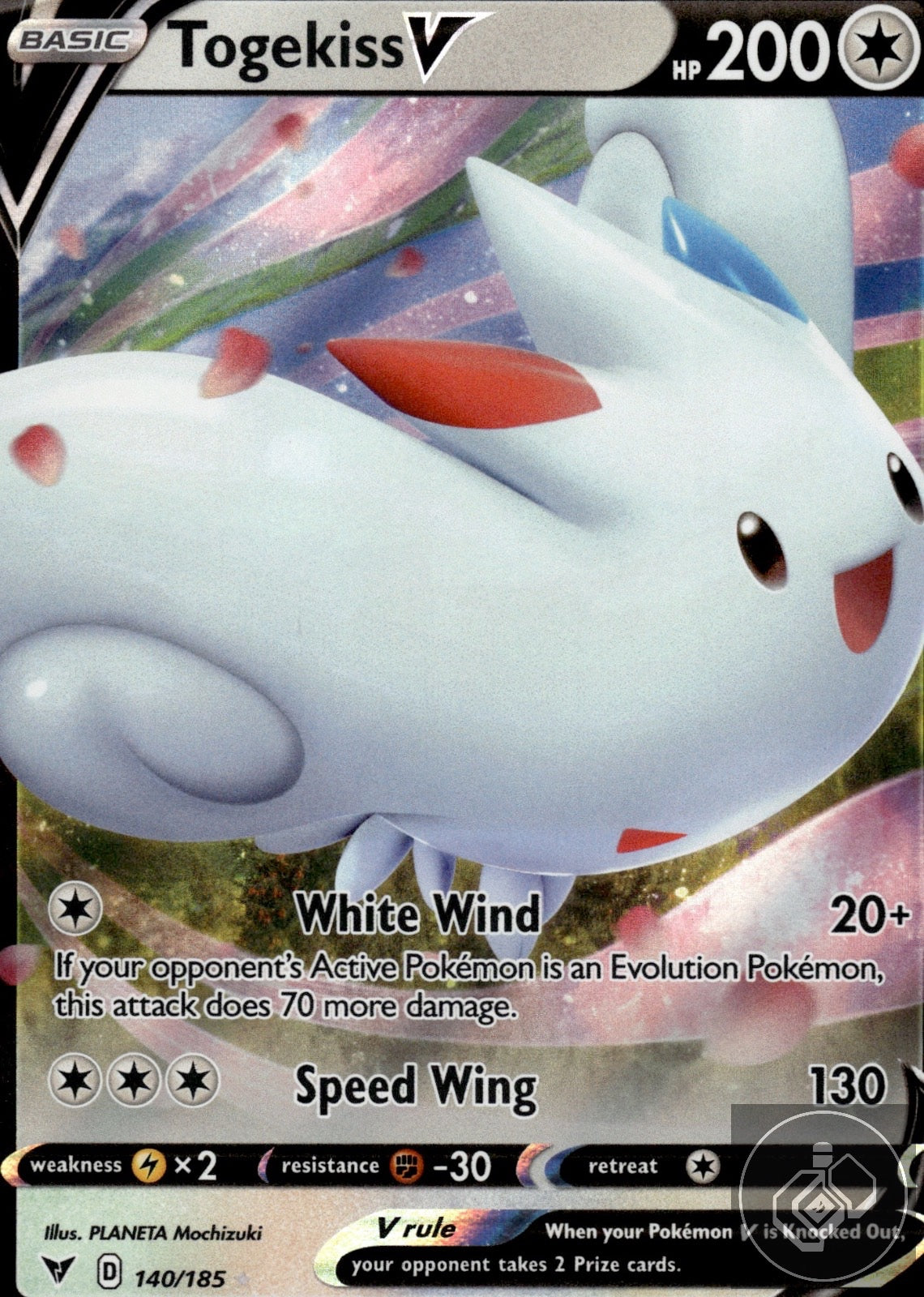 Togekiss V 140/185 Holo V Rare Vivid Voltage Pokemon