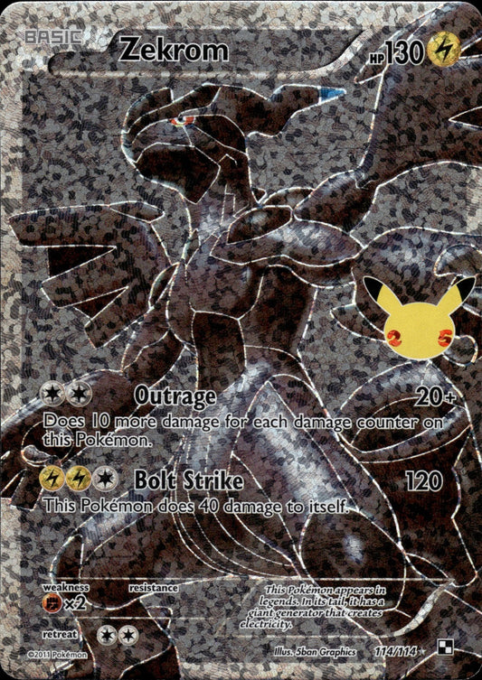 Zekrom 114/114 Ultra Rare Black & White Pokemon