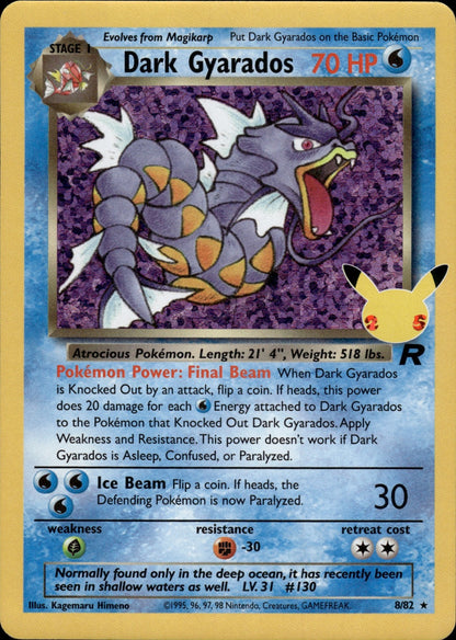 Dark Gyarados 82/82 Classic Collection Celebrations: Classic Collection Pokemon