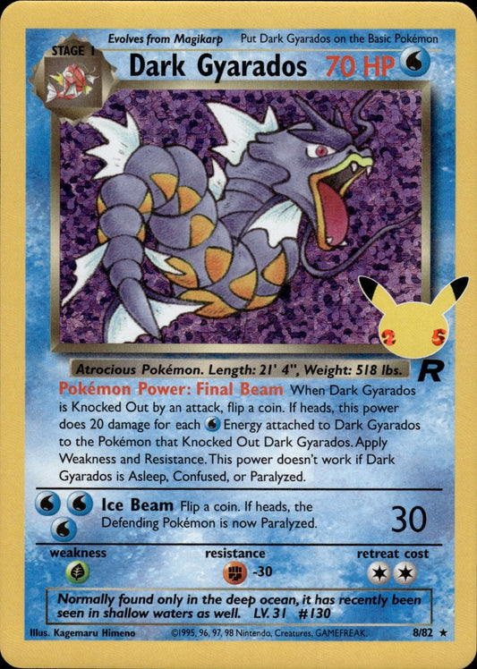 Dark Gyarados 82/82 Classic Collection Celebrations: Classic Collection Pokemon