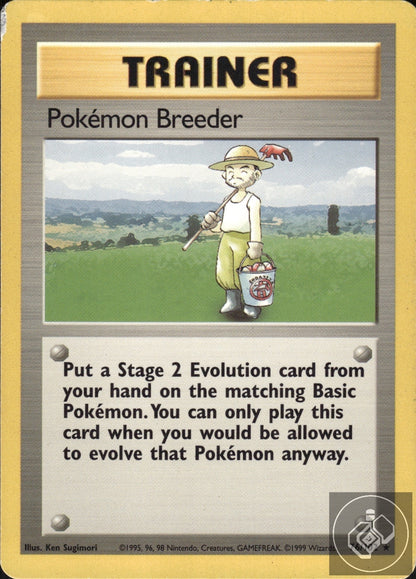 Pokemon Breeder 76/102 Rare Base Set Unlimited Pokemon