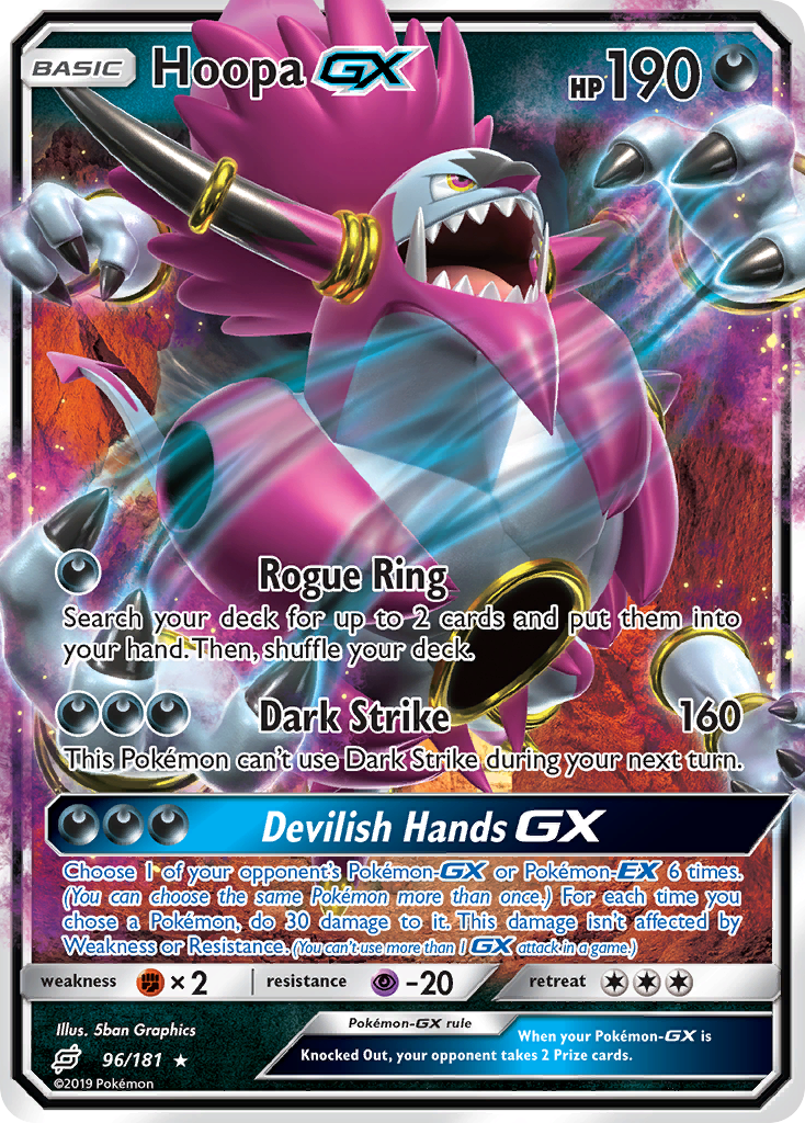 Hoopa GX 96/181 Holo GX Rare Team Up Pokemon