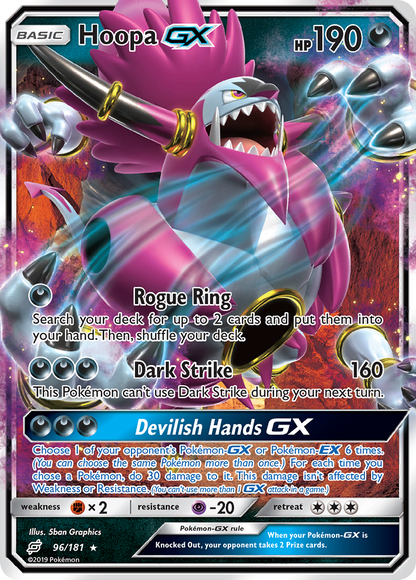 Hoopa GX 96/181 Holo GX Rare Team Up Pokemon