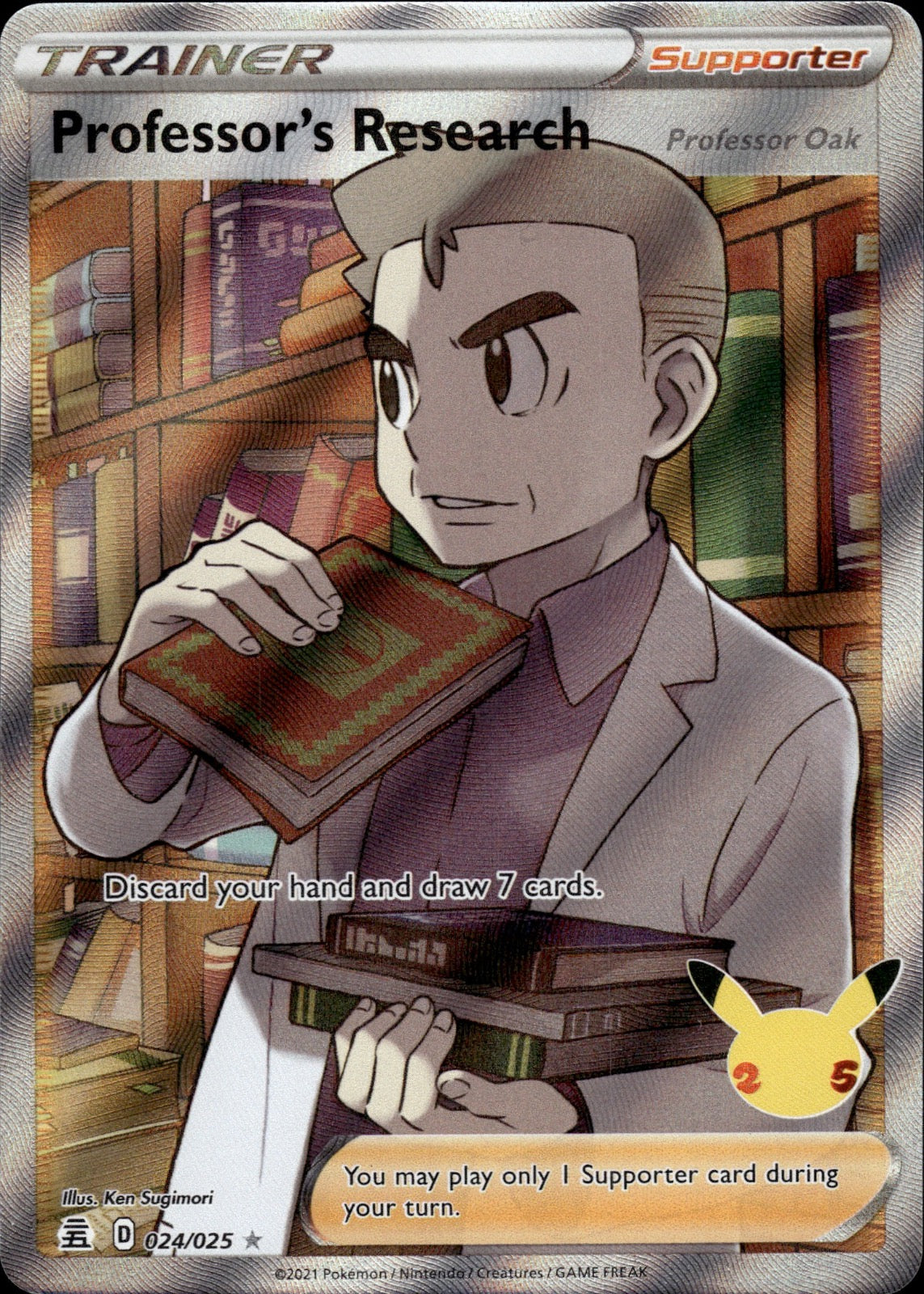 Professor's Research (Professor Oak) 024/025 Ultra Rare Celebrations Pokemon