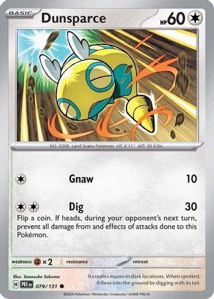Dunsparce 079/131 Common Prismatic Evolutions Pokemon