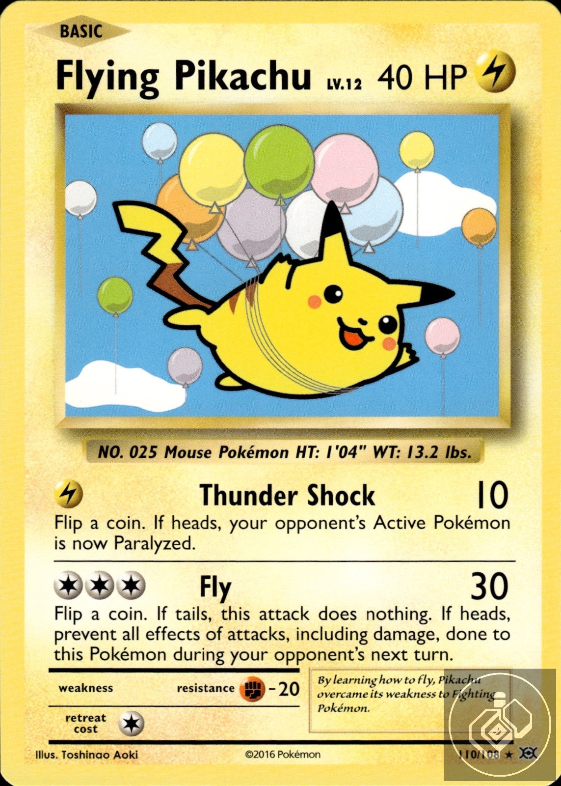 Flying Pikachu 110/108 Secret Rare Evolutions Pokemon
