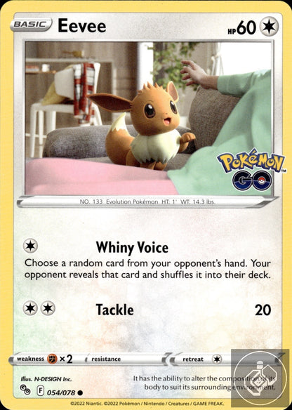 Eevee 054/078 Common Pokemon GO Pokemon
