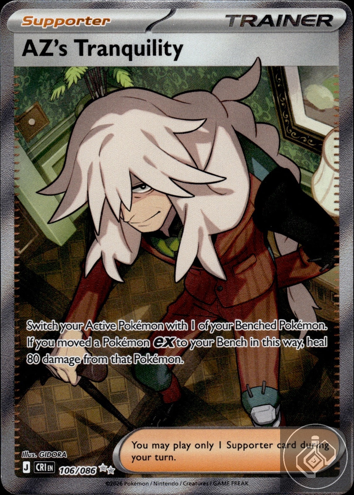 AZ's Tranquility 106/086 Ultra Rare Chaos Rising Pokemon