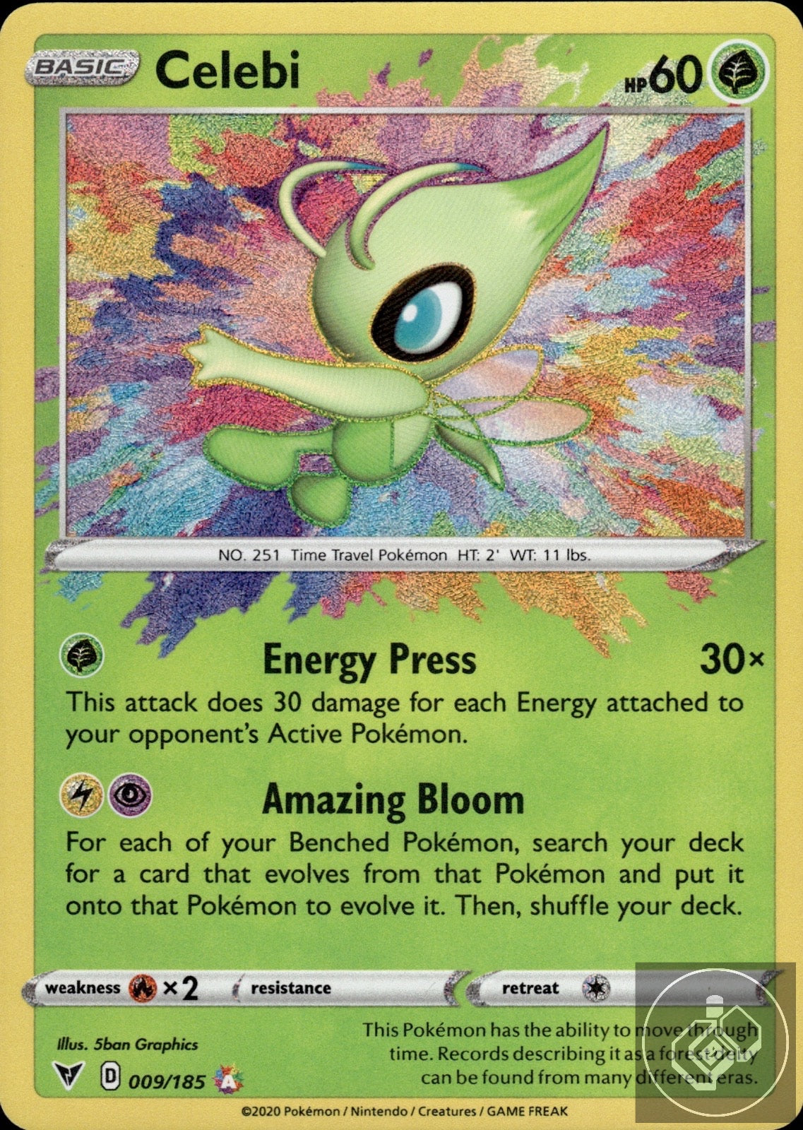 Celebi 009/185 Amazing Rare Vivid Voltage Pokemon