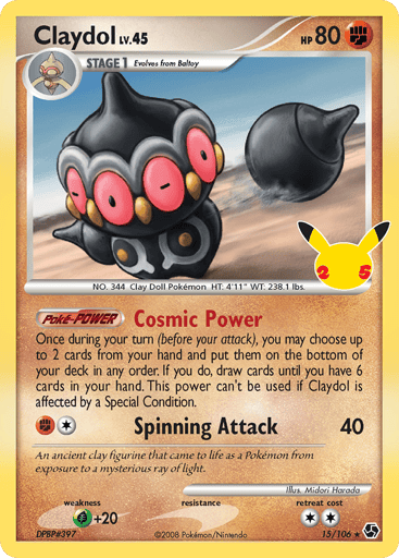 Claydol 15/106 holo Classic Collection Celebrations: Classic Collection Pokemon