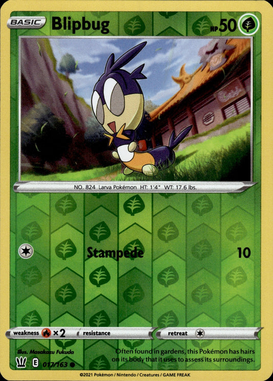 Blipbug 017/163 Common Battle Styles Pokemon Reverse Holo
