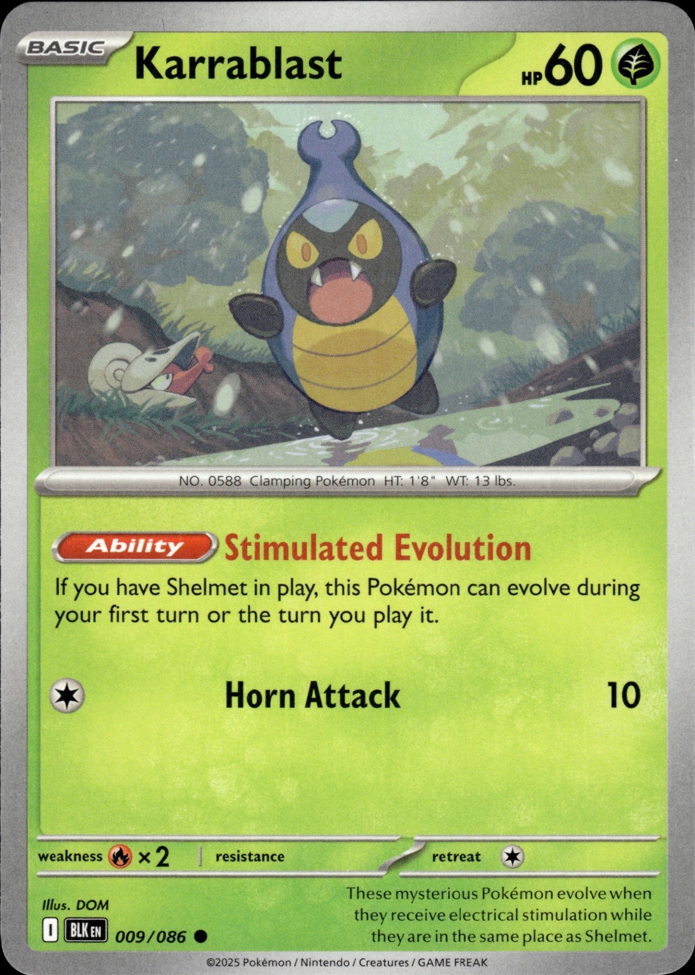 Karrablast 009/086 Common SV: Black Bolt Pokemon