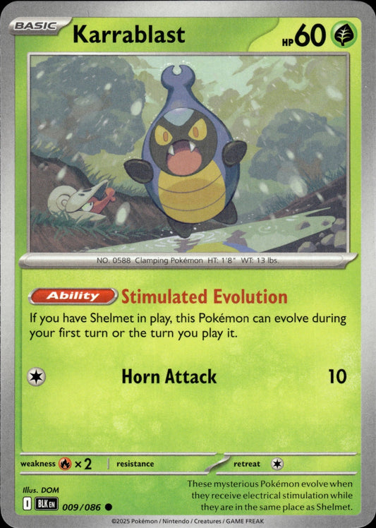 Karrablast 009/086 Common SV: Black Bolt Pokemon
