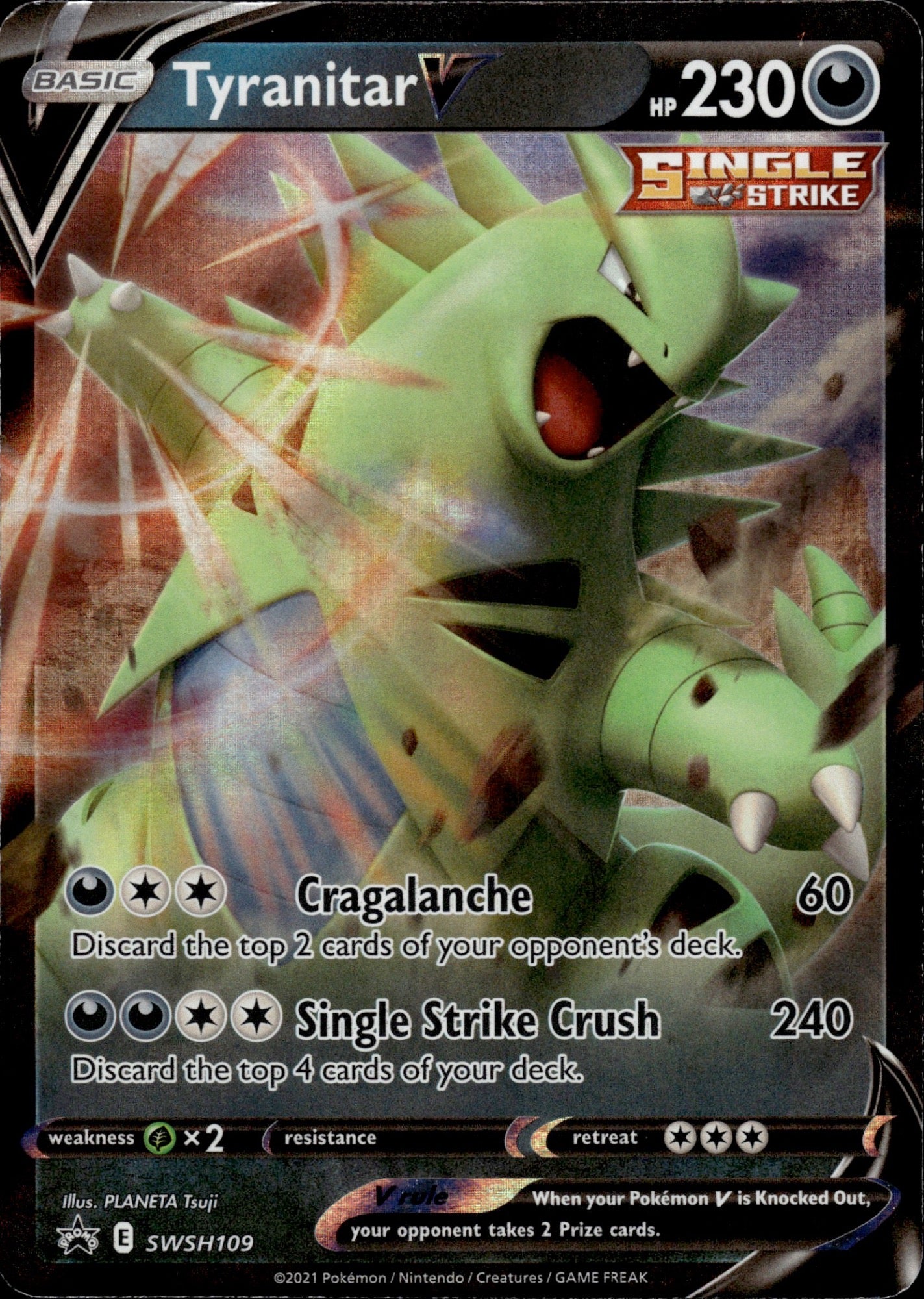 Tyranitar V SWSH109 Holo Promo Sword & Shield Promo Pokemon Holo