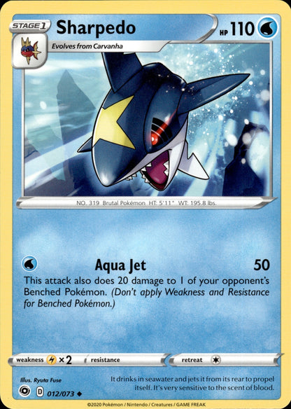 Sharpedo 012/073 Uncommon Champion's Path Pokemon