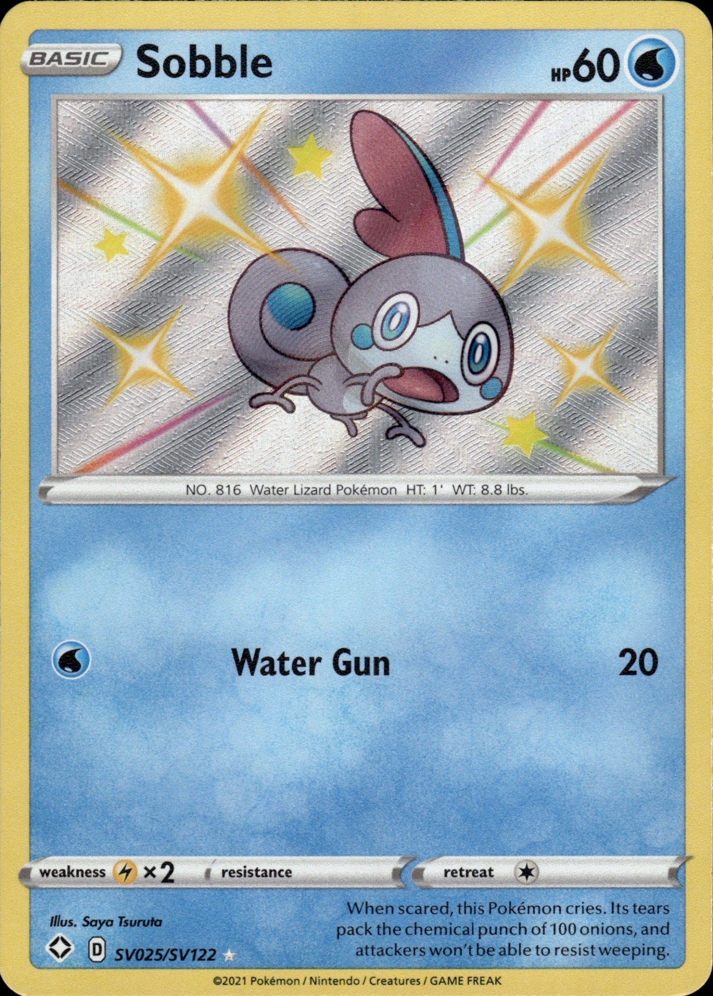 Sobble SV025/SV122 Shiny Rare Shining Fates Shiny Vault Pokemon