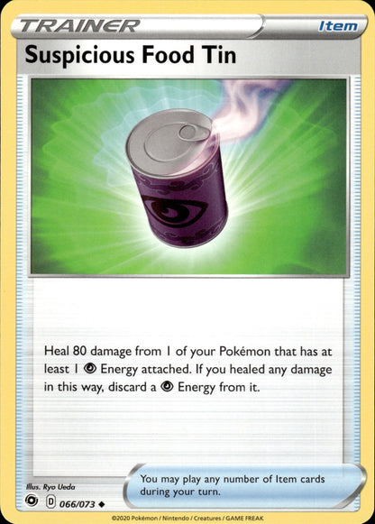 Suspicious Food Tin 066/073 Uncommon Champion's Path Pokemon
