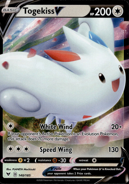 Togekiss V 140/185 Holo V Rare Vivid Voltage Pokemon