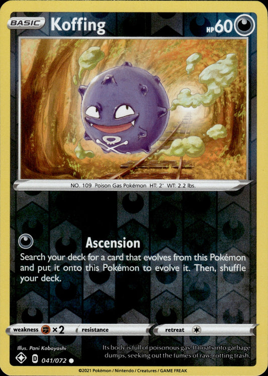 Koffing 041/072 Common Shining Fates Pokemon Reverse Holo