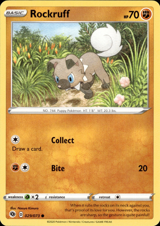 Rockruff 029/073 Common Champion's Path Pokemon